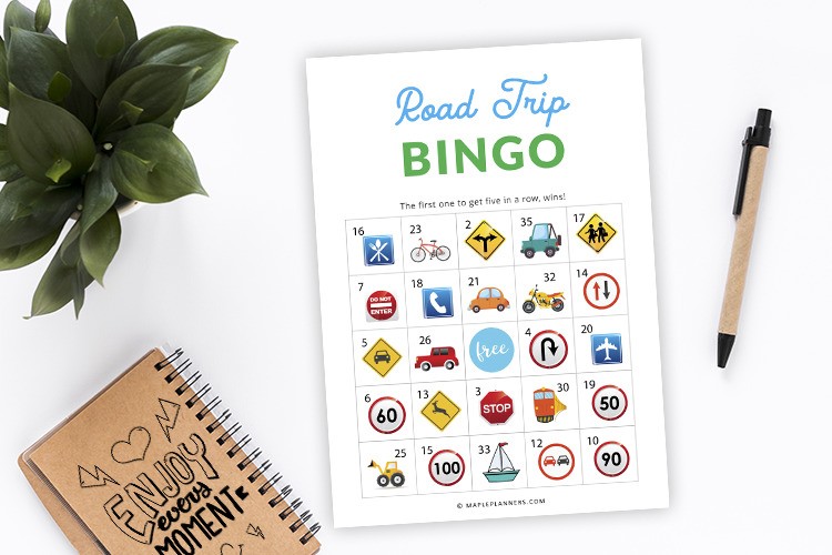 Road Trip Bingo Free Printable