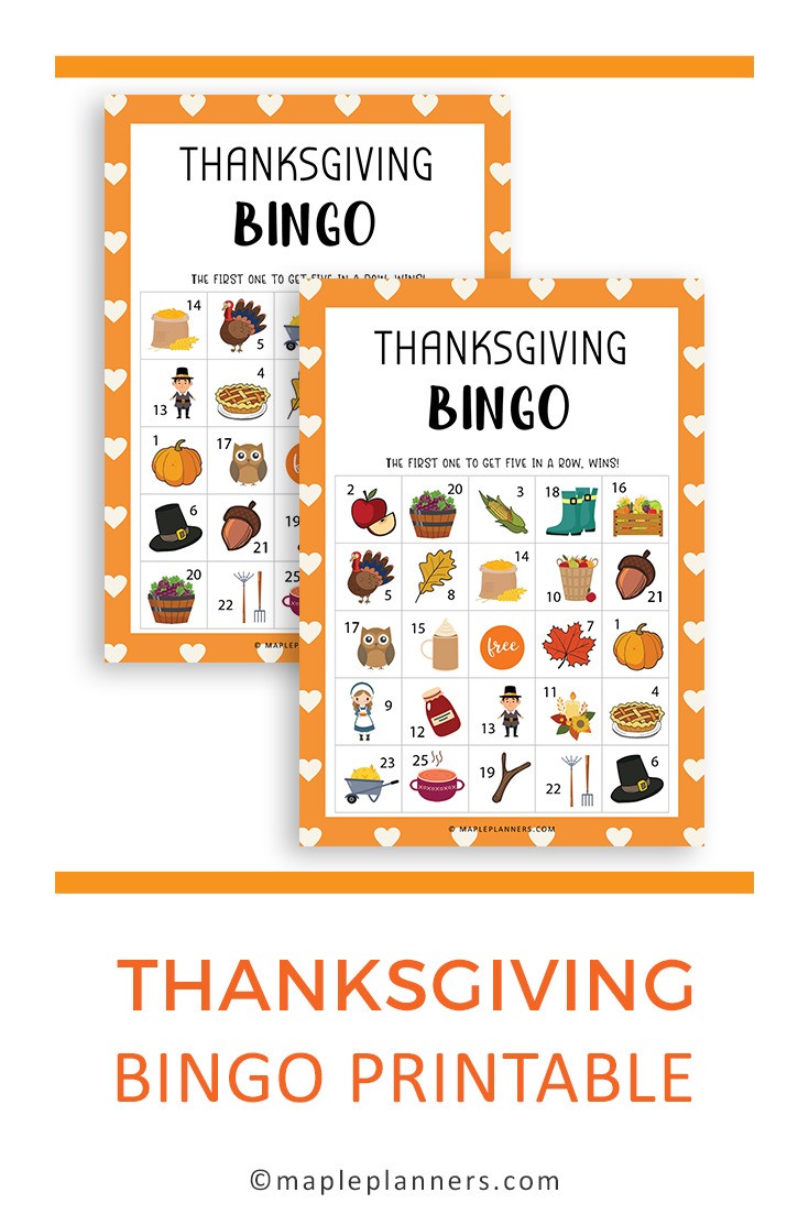 Thanksgiving Bingo Free Printable