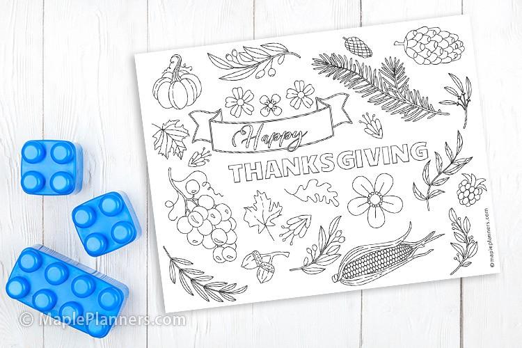 Autumn Harvest Coloring Page Printable