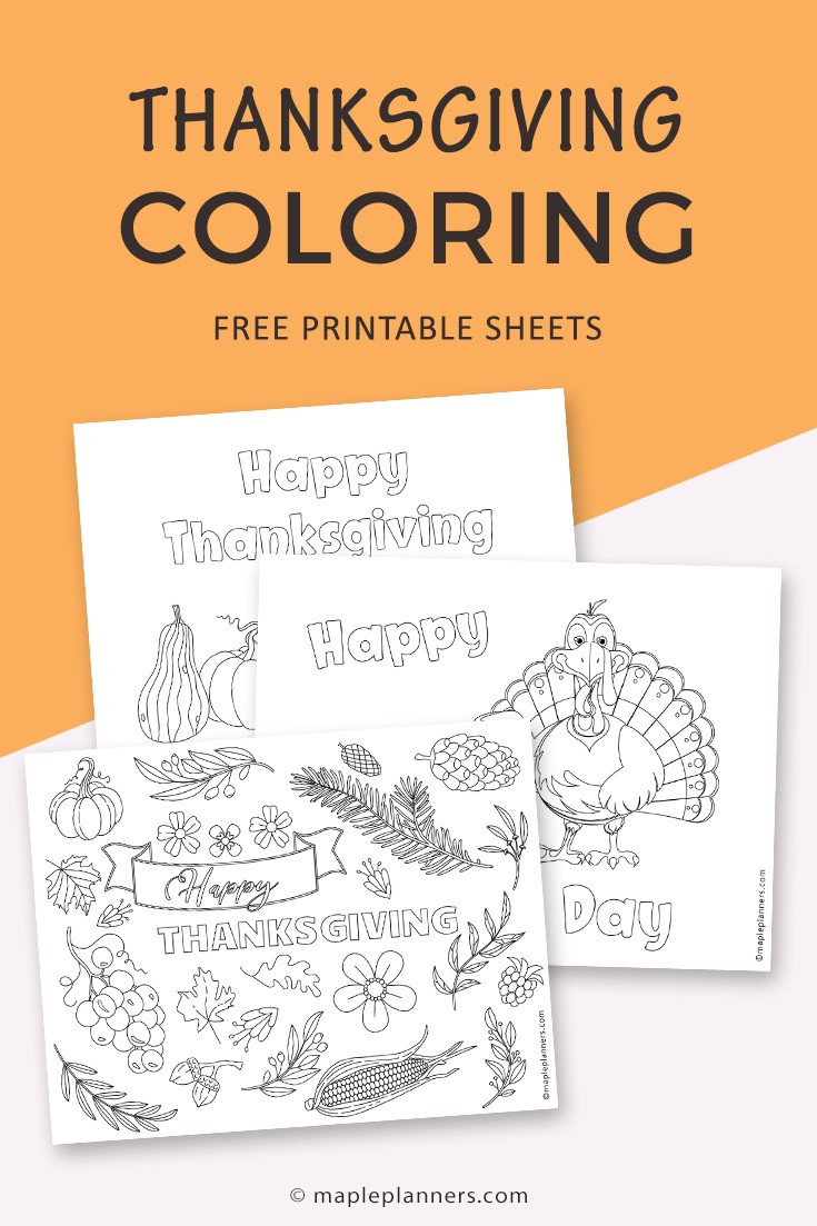 Free Thanksgiving Coloring Pages