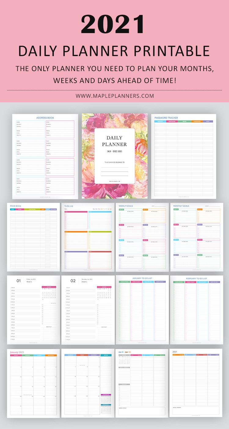 Daily Planner 2021 Printable