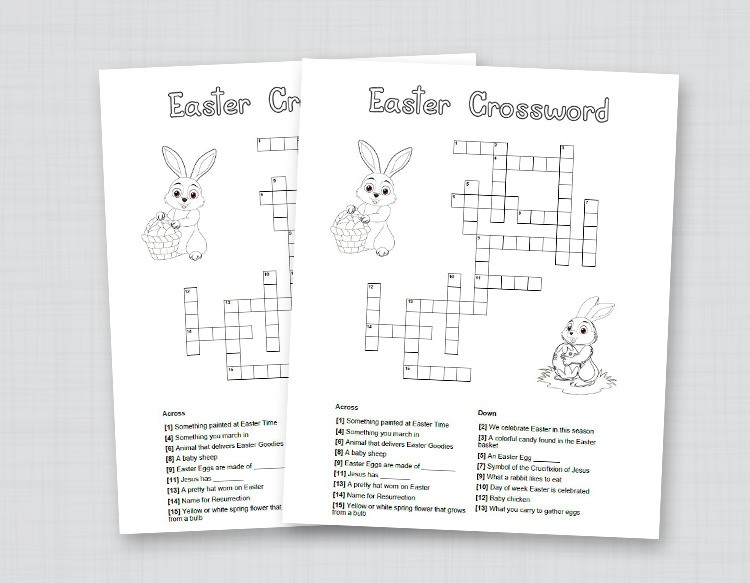 Free Printable Easter Crossword Puzzle Fun Easter Activities for Kids