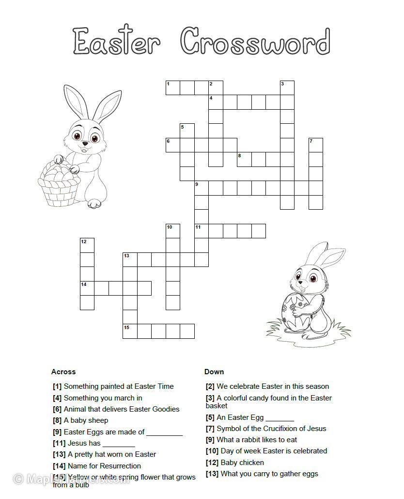 Free Printable Easter Crossword Puzzle