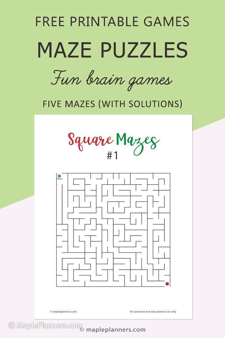 Free Printable Mazes