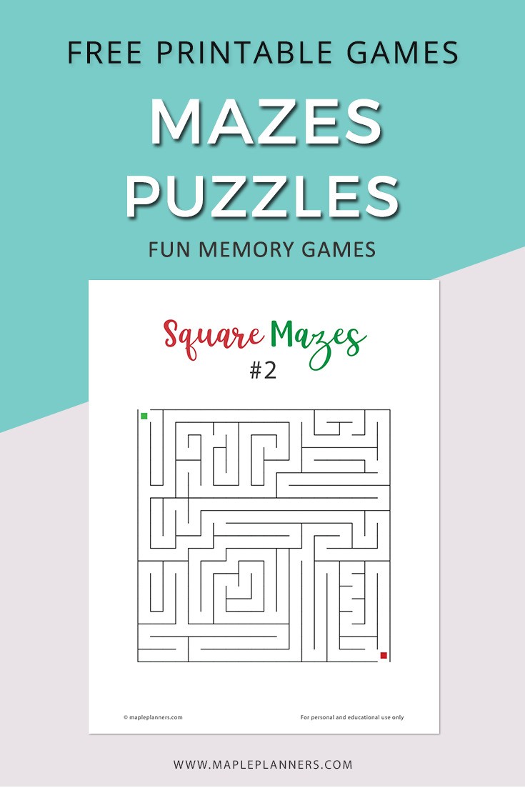 Free Printable Mazes