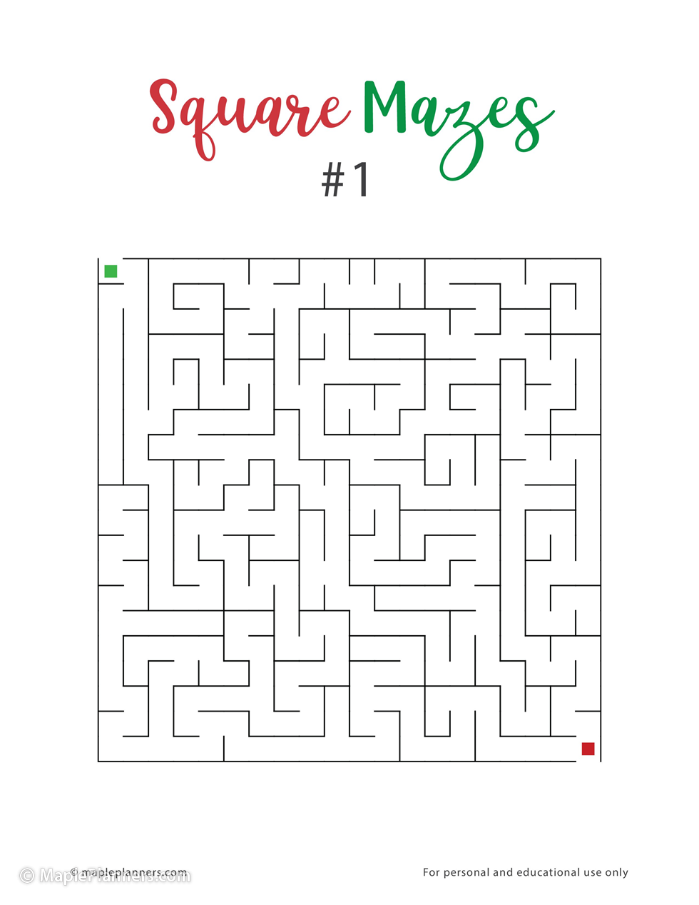 Printable Mazes for Kids and Adutls