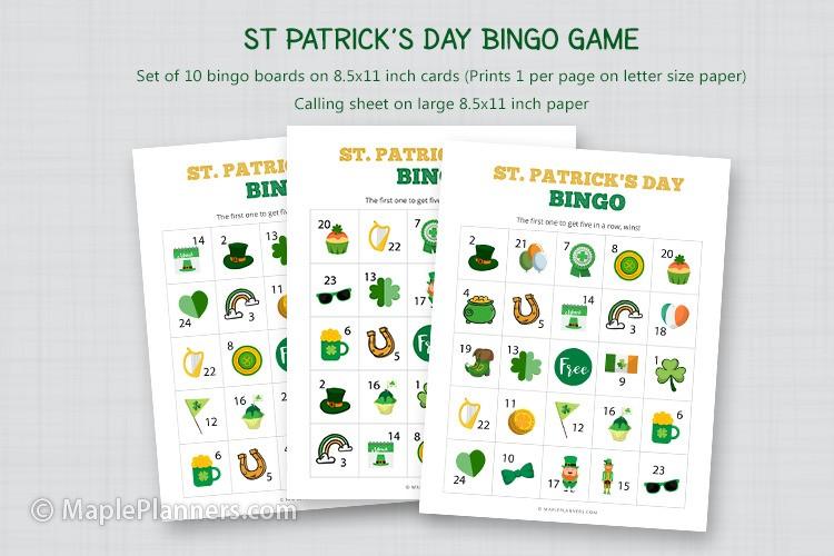 Printable St. Patricks Bingo Game