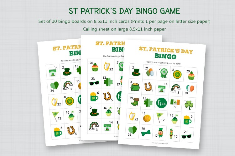 Printable St. Patricks Bingo Game