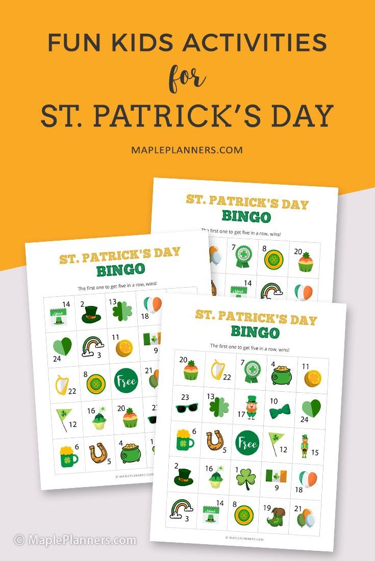 Printable St Patrick's Day Bingo Game Cards