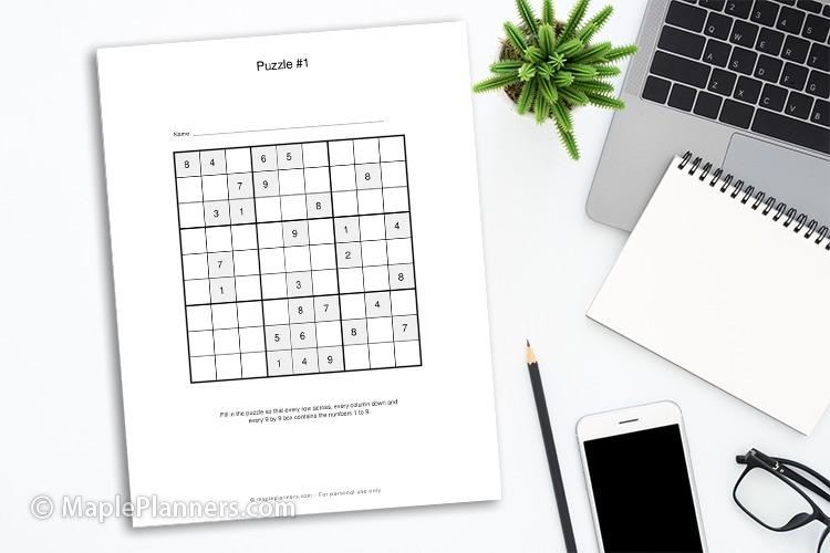 Free Printable Sudoku Puzzle Games