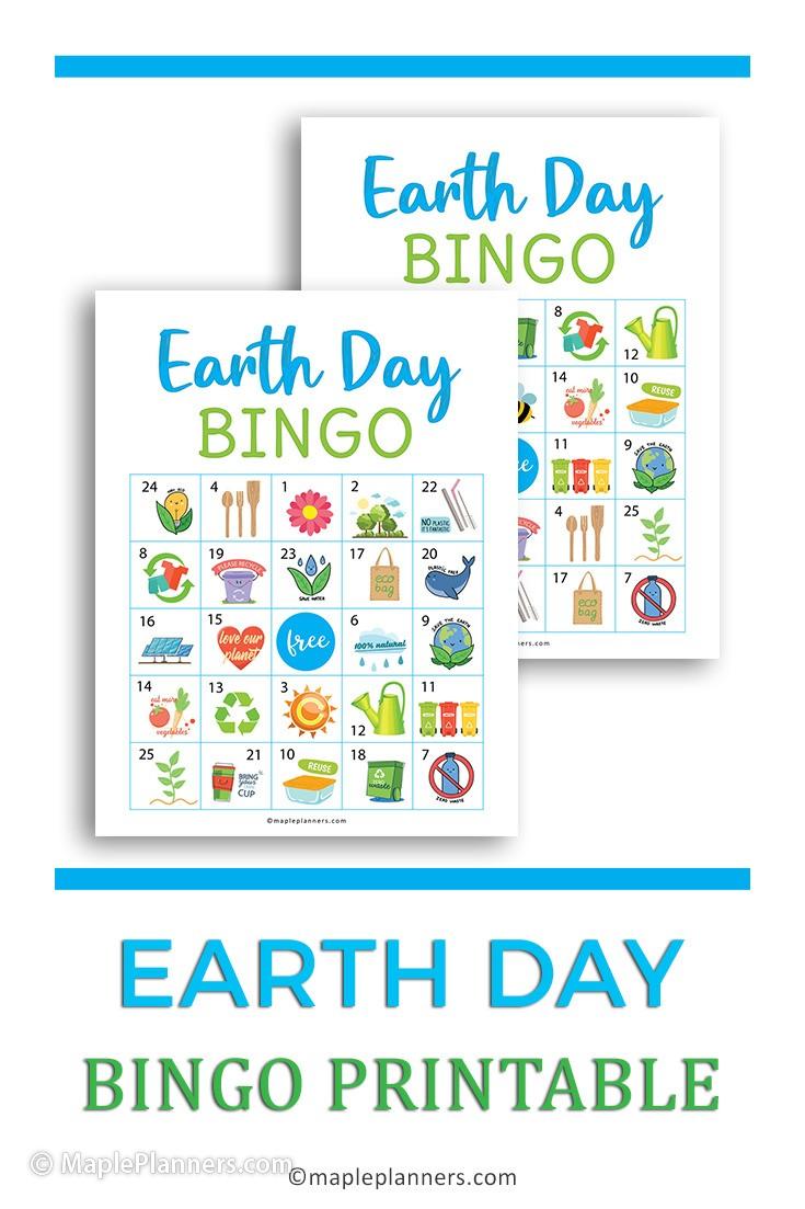 Free Printable Earth Day Bingo Game