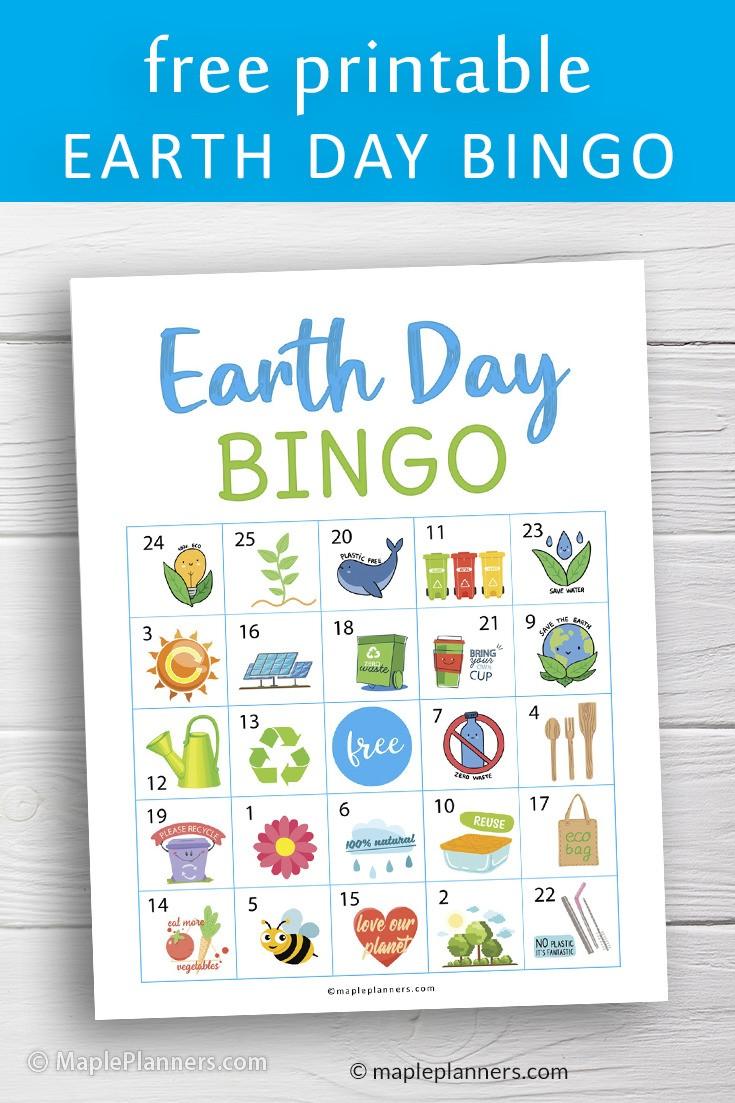 Earth Day Bingo Free Printable