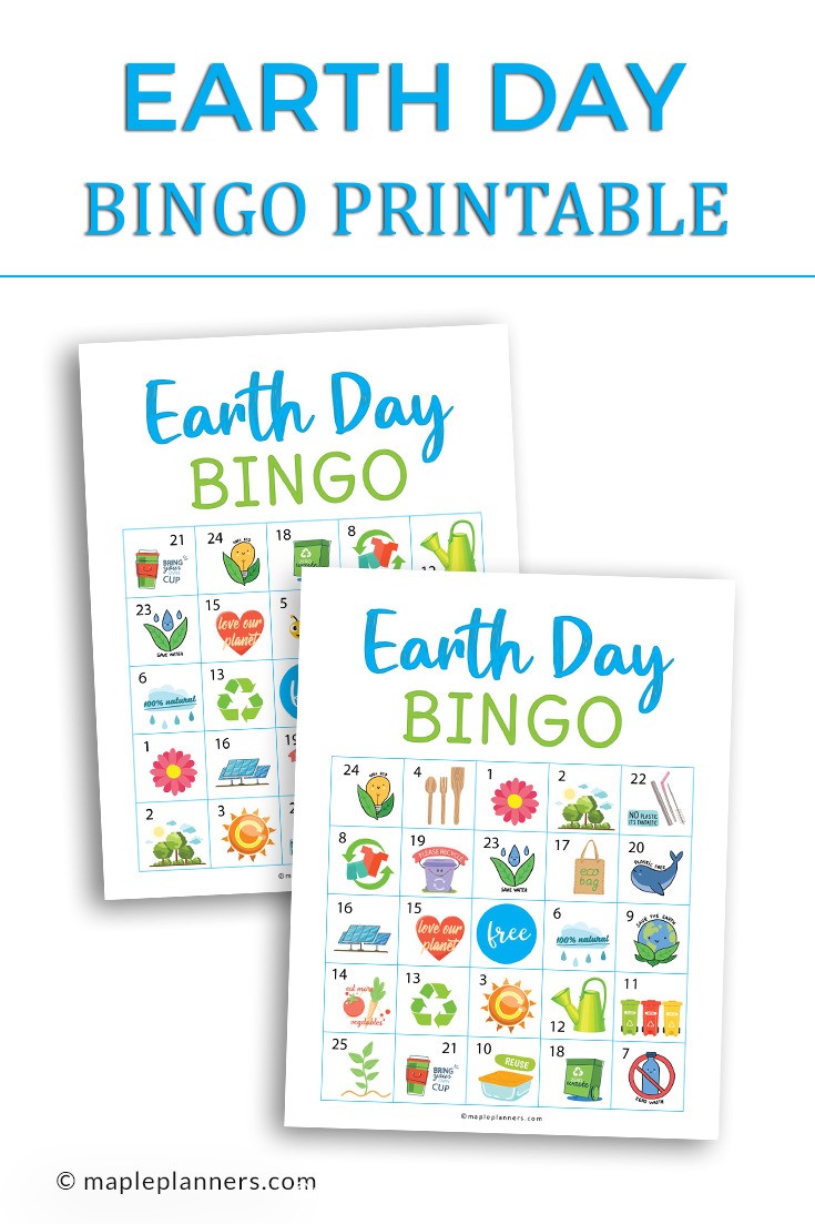 Earth Day Bingo Free Printable