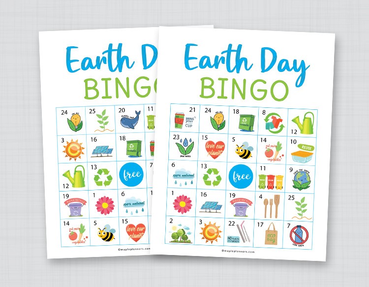 Free Printable Earth Day Bingo Game