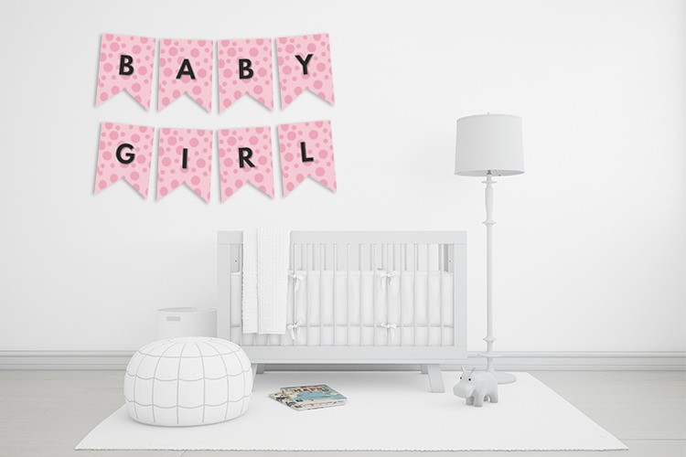 Free Printable Girl Baby Shower Decor