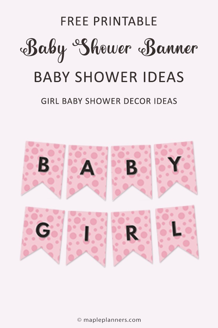Free Printable Girl Baby Shower Banner