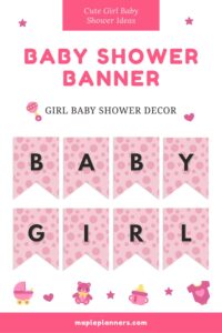 Girl Baby Shower Banner Free Printable