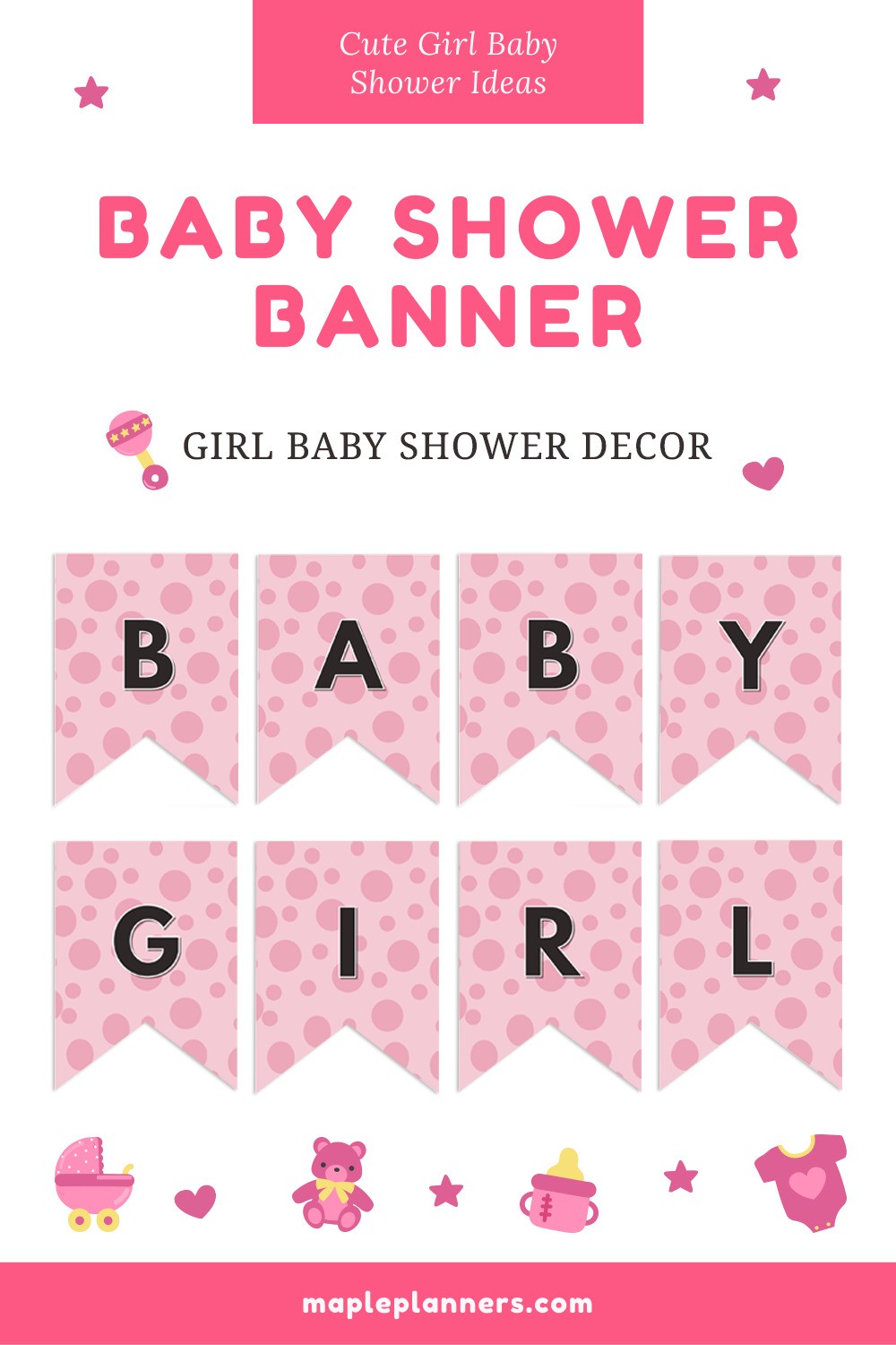 Girl Baby Shower Banner