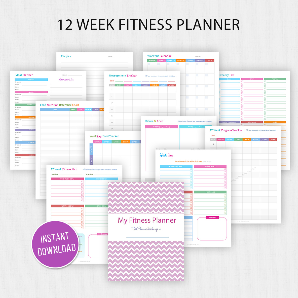 12 Week Fitness Planner