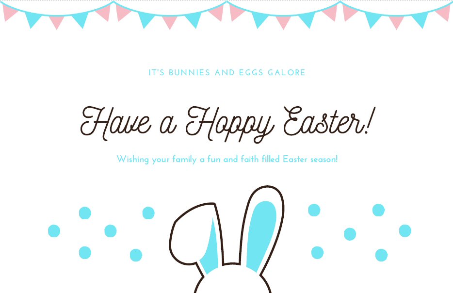 Hoppy Easter Card Printable