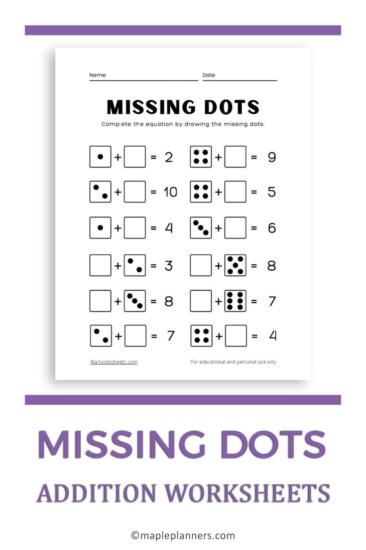 Free Printable Math Worksheets for Kindergarten