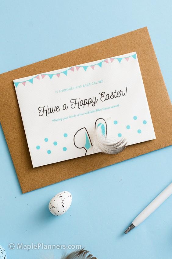 Printable Hoppy Easter Cards