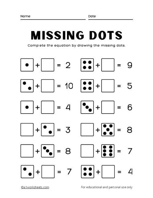 What kindergarten math worksheets free printables