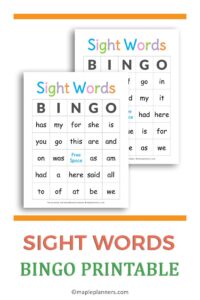 Sight Words Bingo for Kids