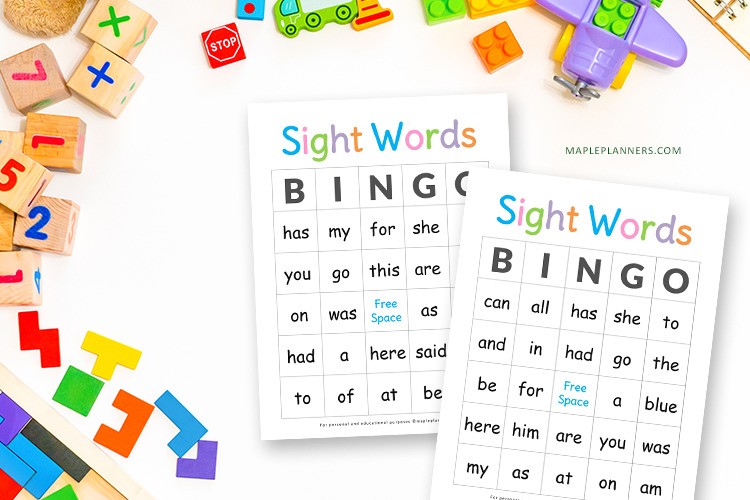Free Printable Sight Words Bingo