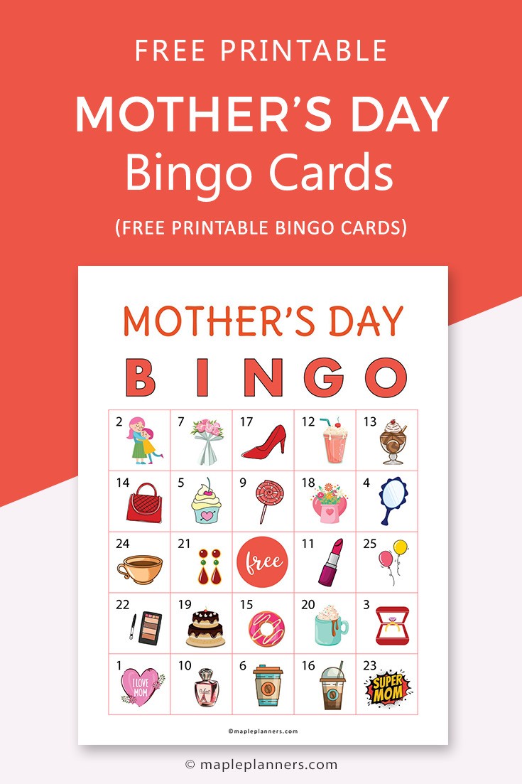 Free Printable Mothers Day Bingo Cards