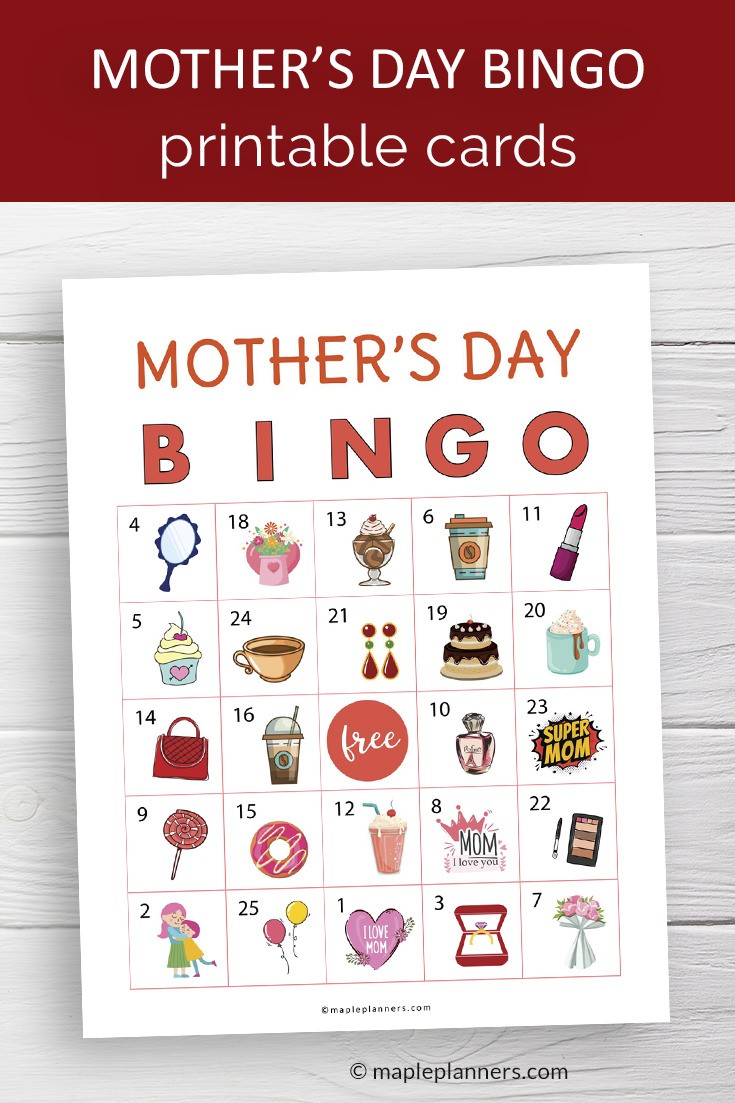 Free Printable Mothers Day Bingo Game