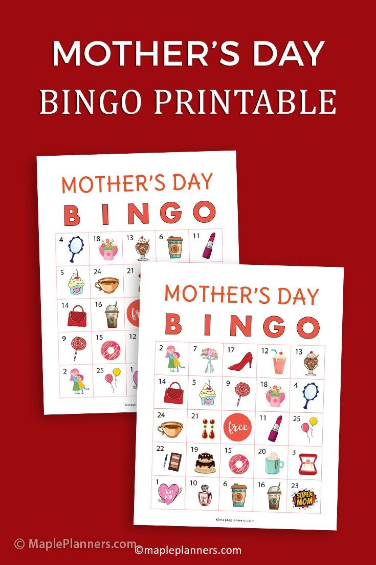 Mothers Day Bingo Printable Cards