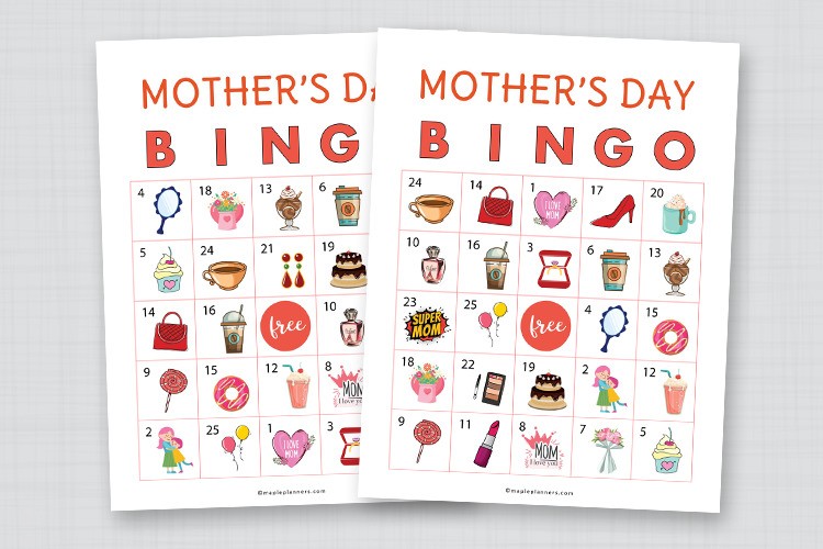 Printable Mothers Day Bingo Cards