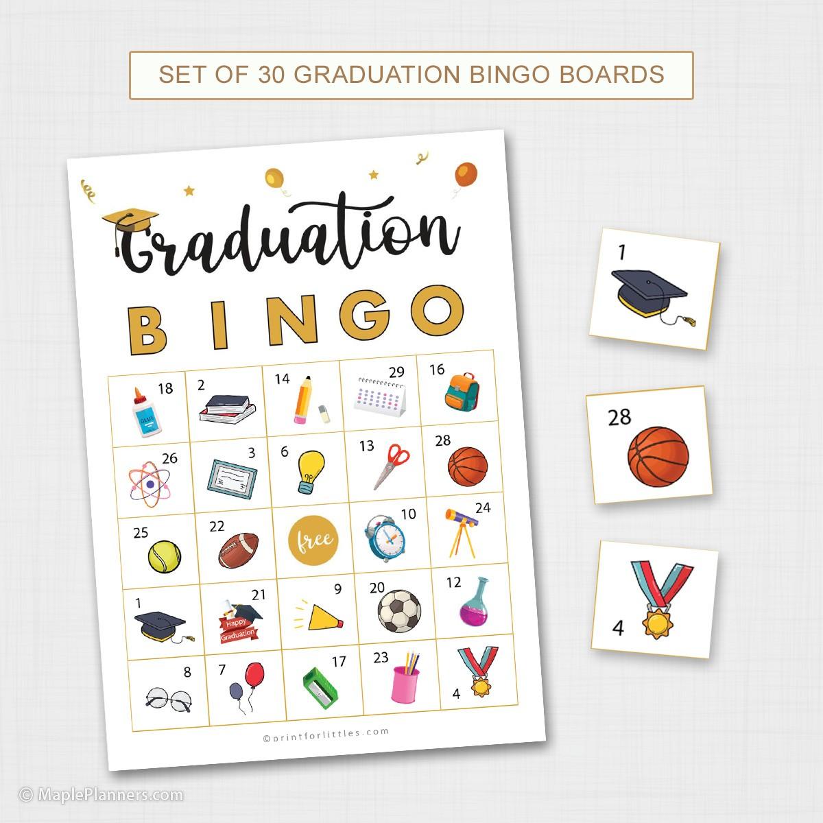 Printable Graduation bingo