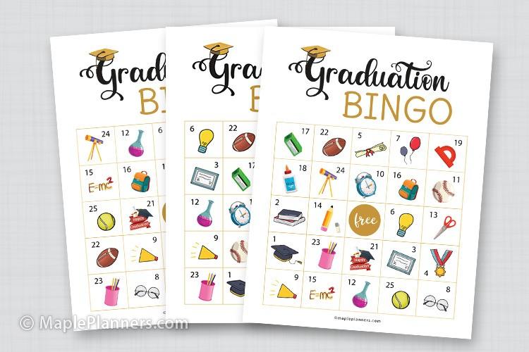 Graduation Bingo Cards