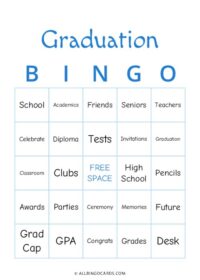 Graduation Bingo Printable | Graduation Party Games