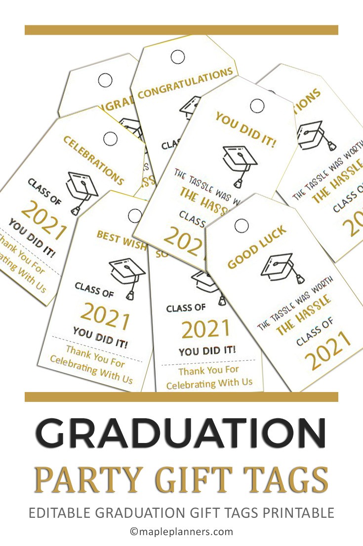 Personalized Graduation Party Thank You Favor Tags