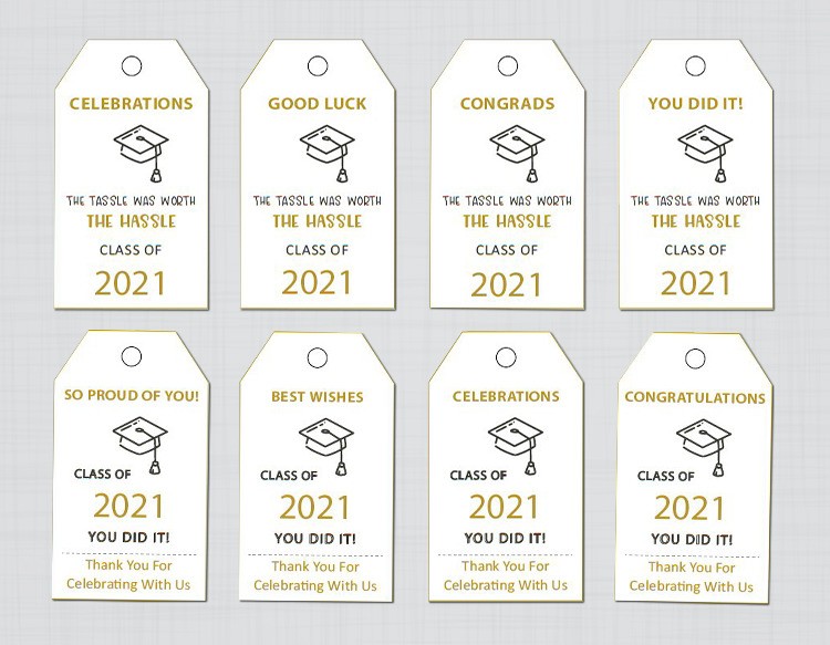 Free Printable Graduation Gift Tags