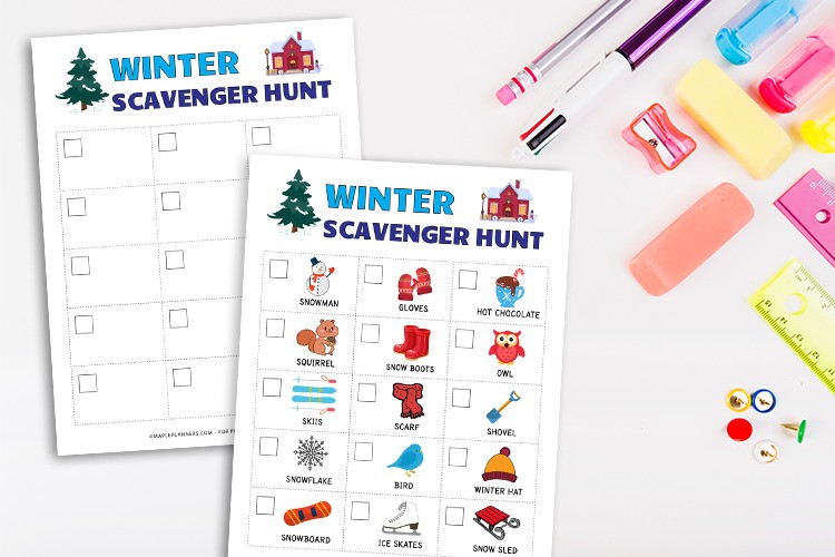 Winter Scavenger Hunt Printable