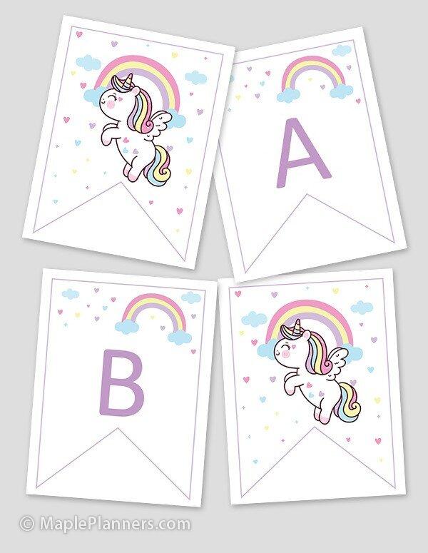 Printable Unicorn Banners