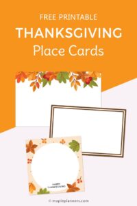 Free Printable Thanksgiving Place Cards Free Printable Thanksgiving Place Cards