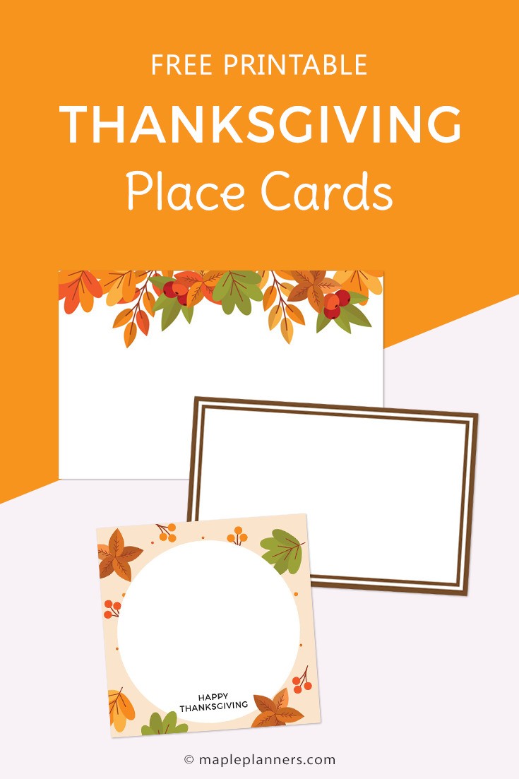 Printable Thanksgiving Place Cards