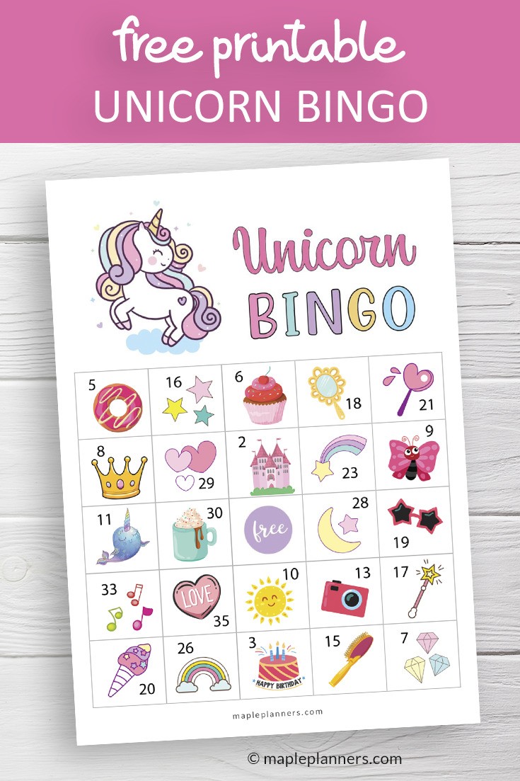 Unicorn Bingo Free Printable