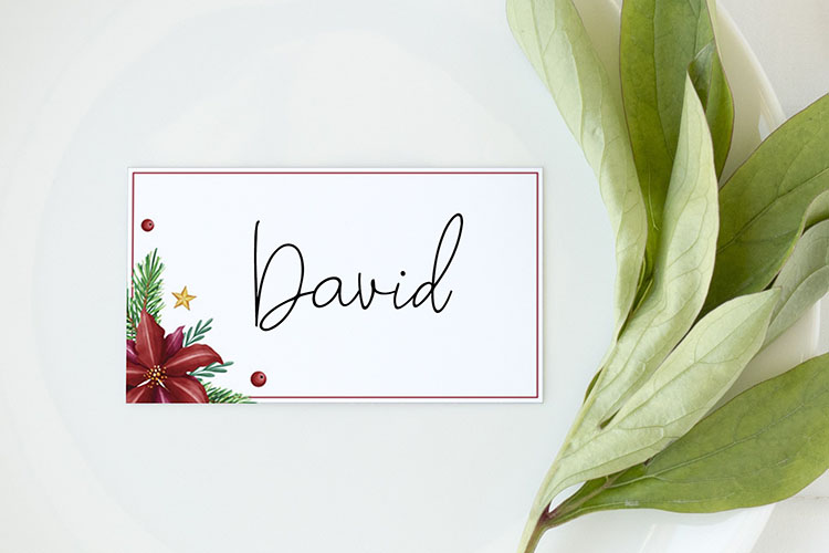 Free Printable Christmas Place Cards