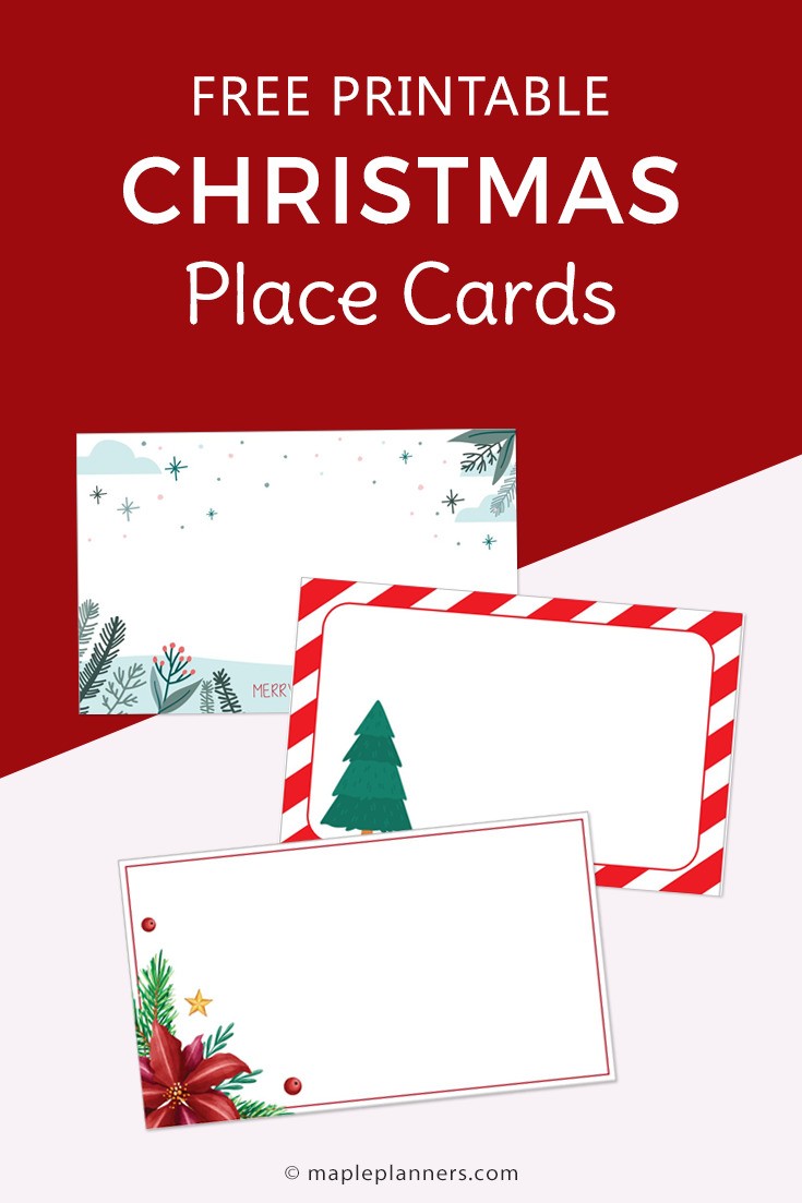 Free Printable Christmas Place Cards