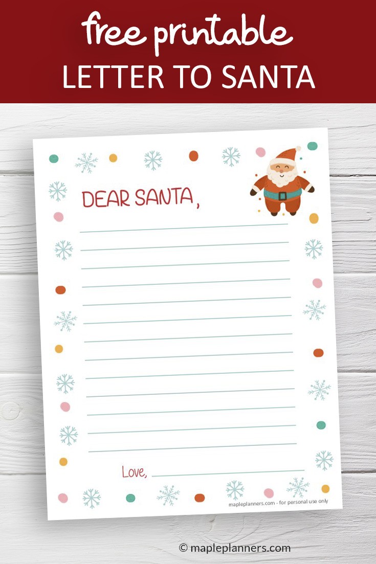 Letters to Santa Template