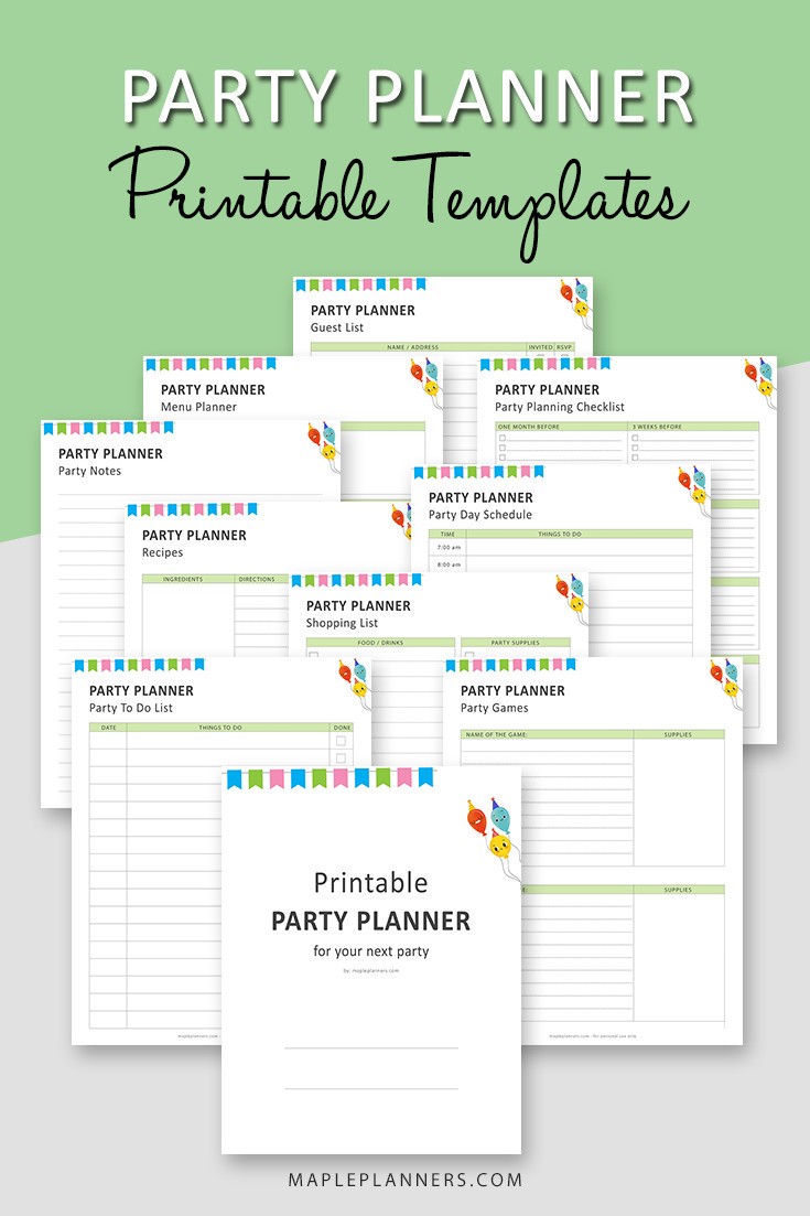 Printable Party Planner