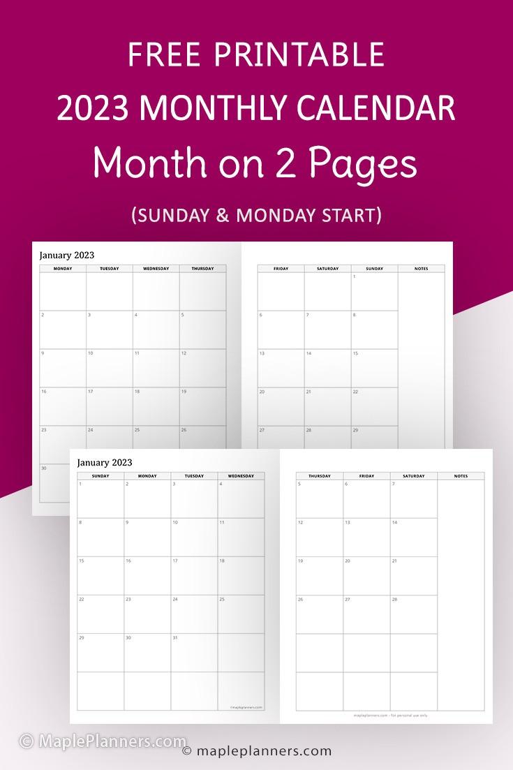 2023 Monthly Planner Free Printable