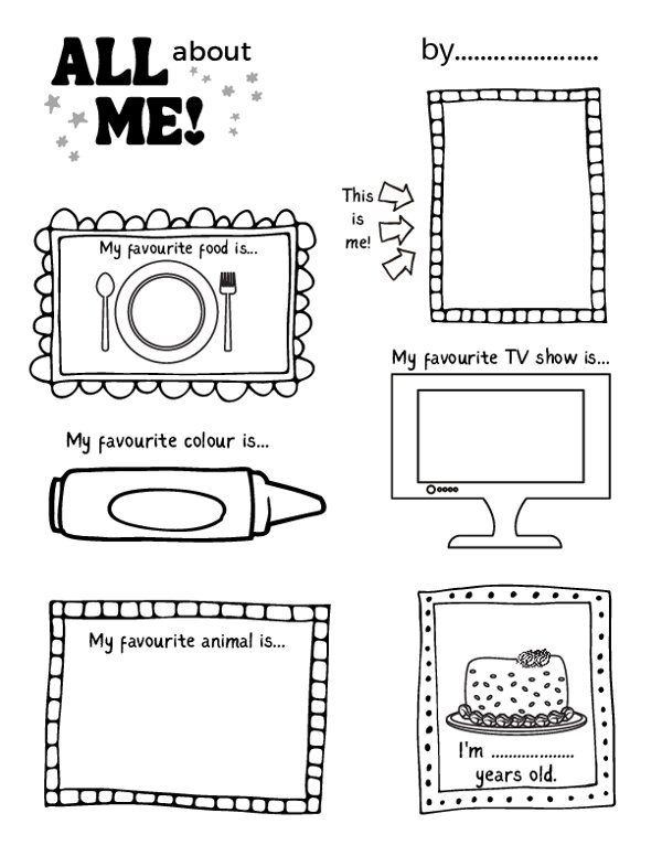 All About Me Printable