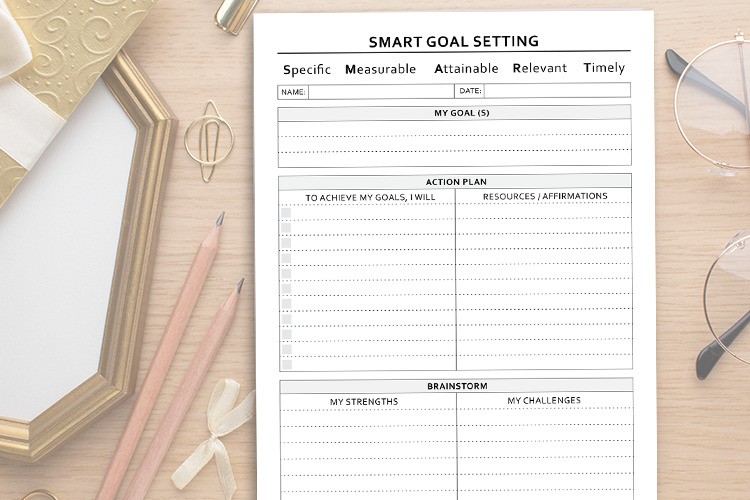 SMART goal setting template